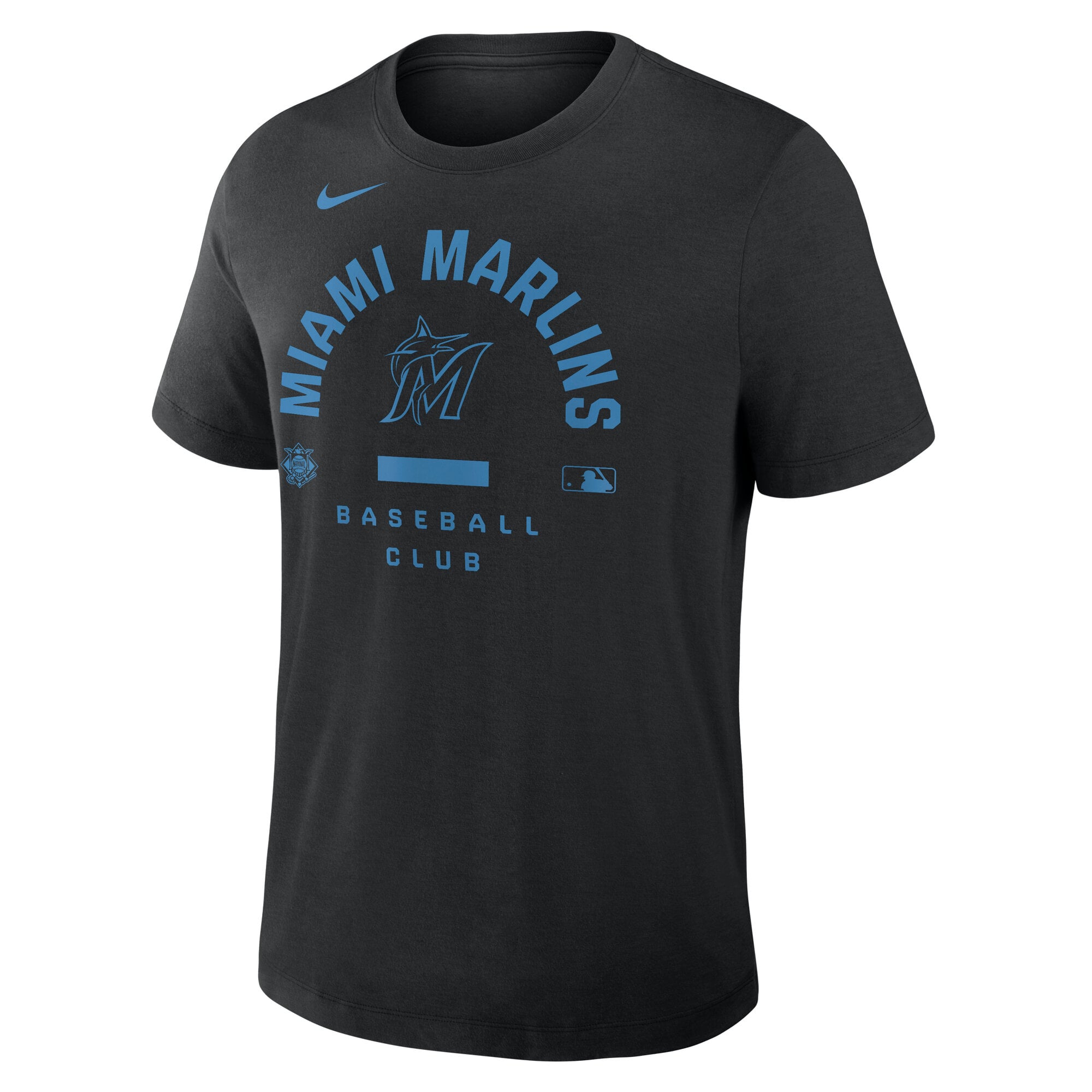 T-shirt Nike noir Miami Marlins Authentic Collection Early Work Tri-Blend Dri-FIT pour homme